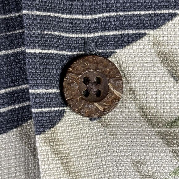 Tommy Bahama Shirt Mens XL Blue Silk Hawaiian Camp Tropical Palm Loop Collar - Picture 6 of 13